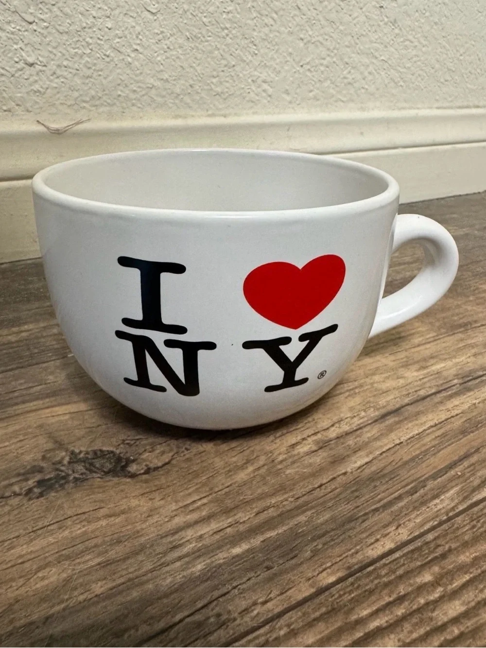 I ♥ NY (New York) White Ceramic Coffee Mug, soup cup- Iconic Red Heart Design